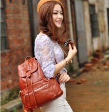 Korean Ladies' backpack handbag, leather women's bag