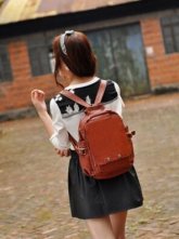 women's bag Korean casual travel double shoulder leather