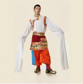 men Tibetan dress individual national performance clothes